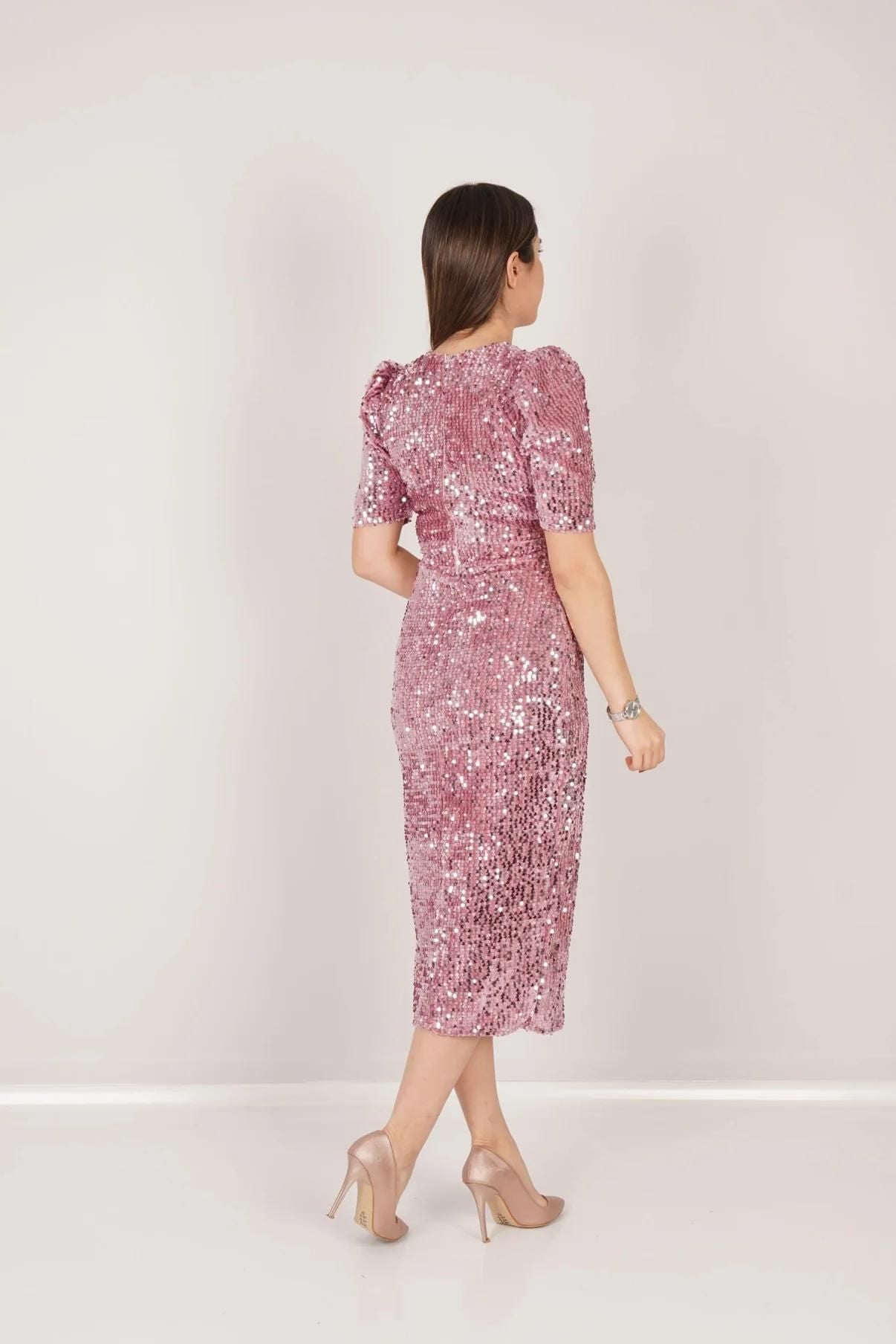 Partywear Bodycon Pink Dress