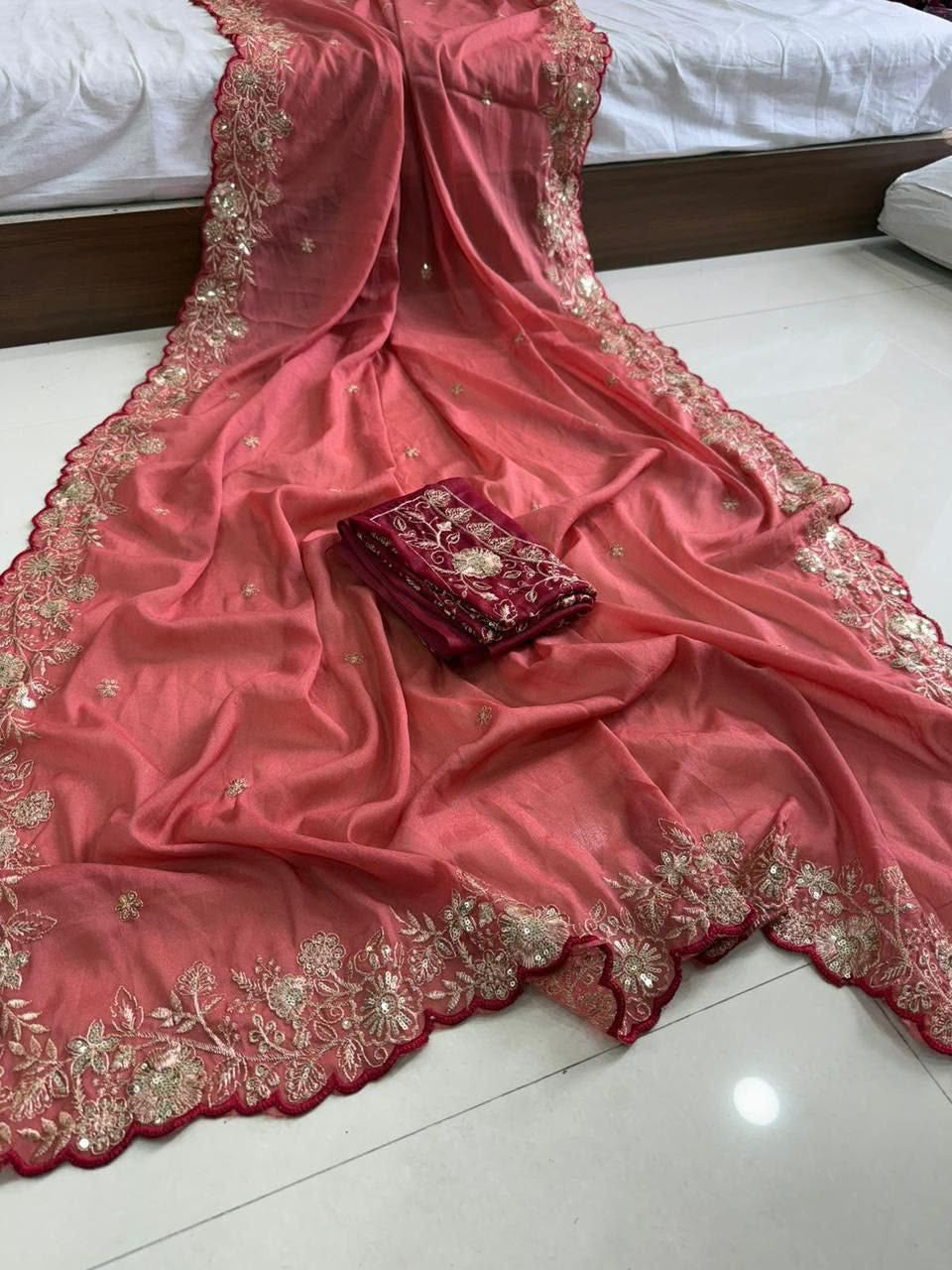 Georgette Sequence Saree