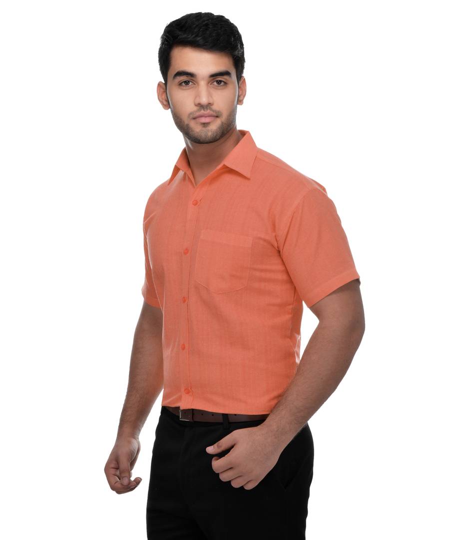 Orange Regular Fit Formal Shirt