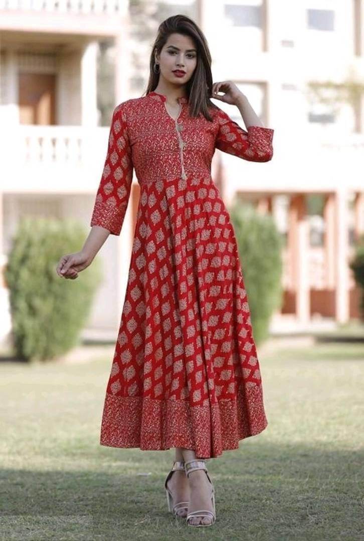 Printed Anarkali Kurta