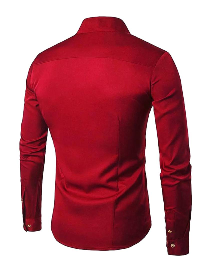Maroon Slim Fit Shirt