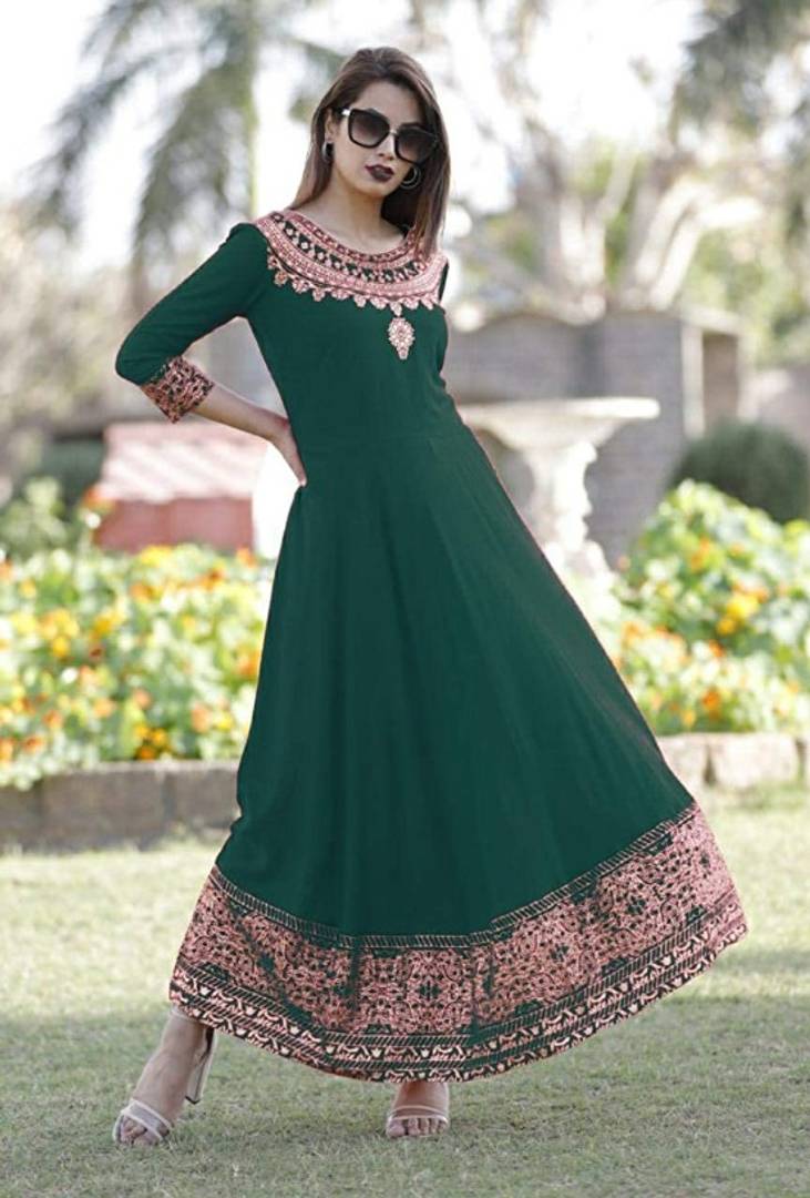 Rayon Printed Anarkali Kurta