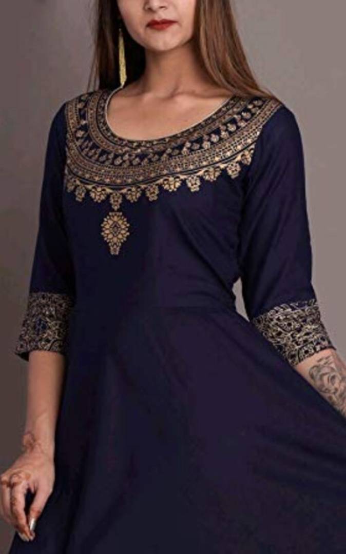 Rayon Printed Anarkali Kurti