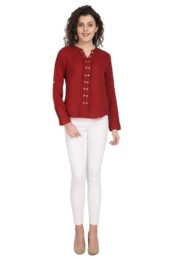 Rayon Solid Tops