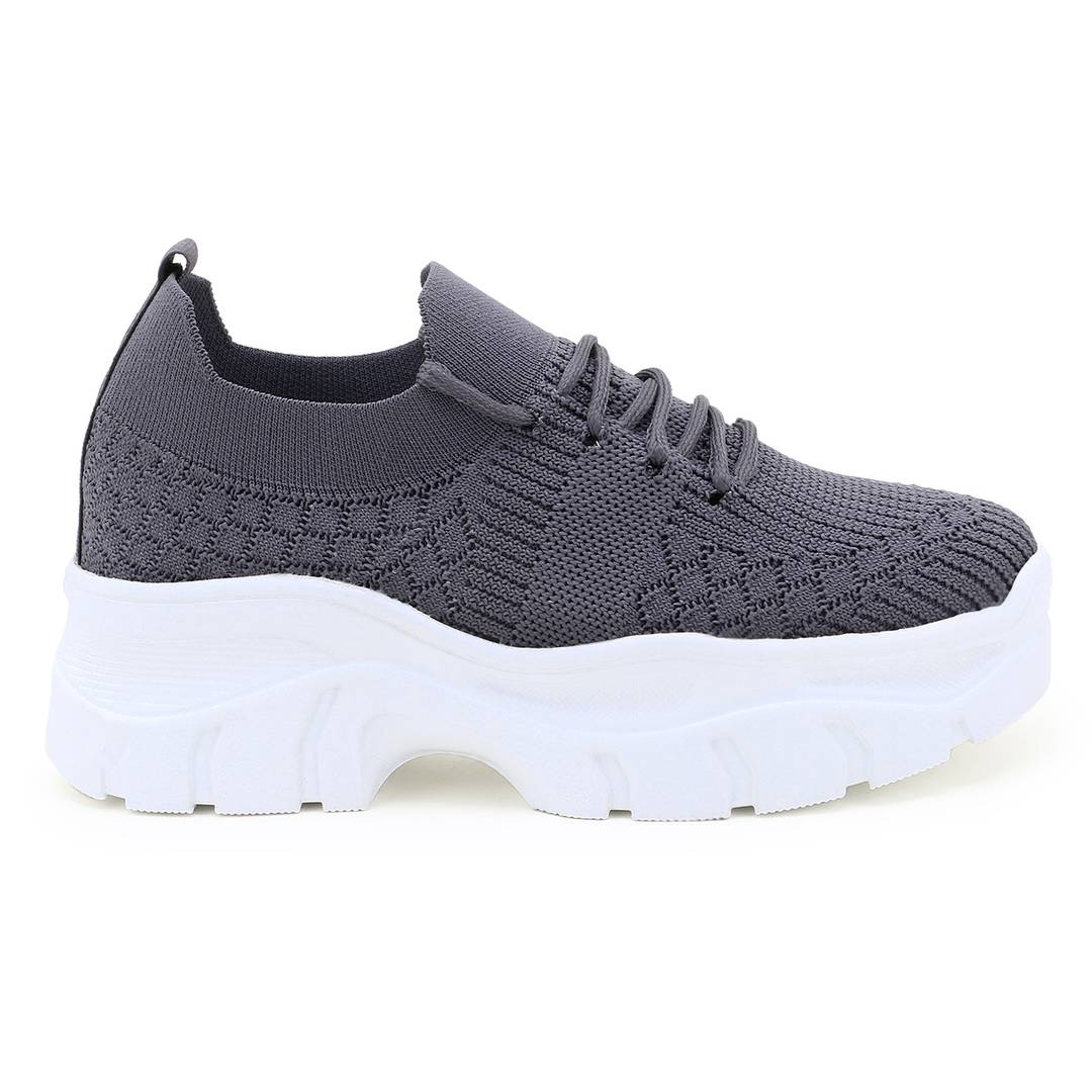 Stylish Grey Mesh Sports Shoes
