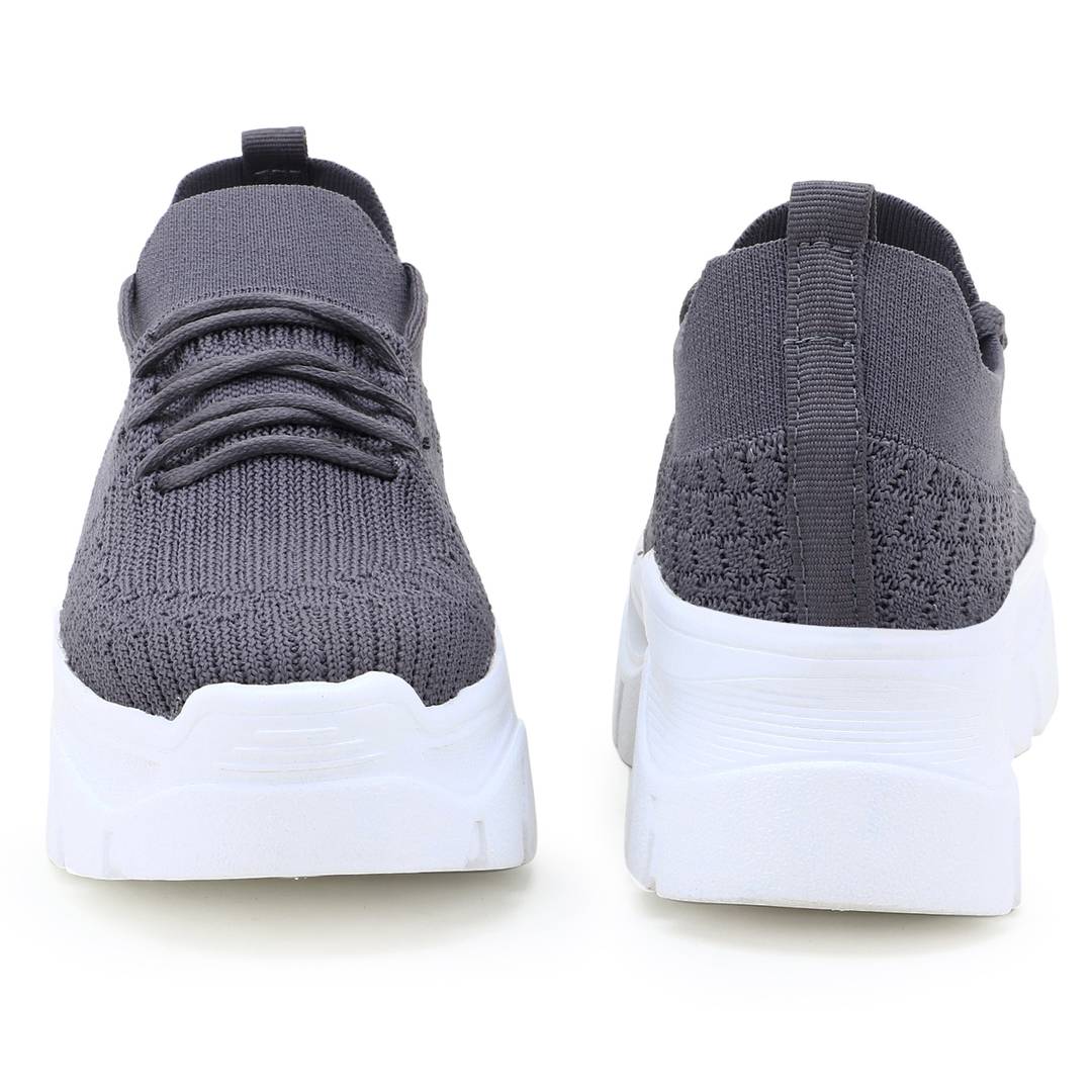 Stylish Grey Mesh Sports Shoes