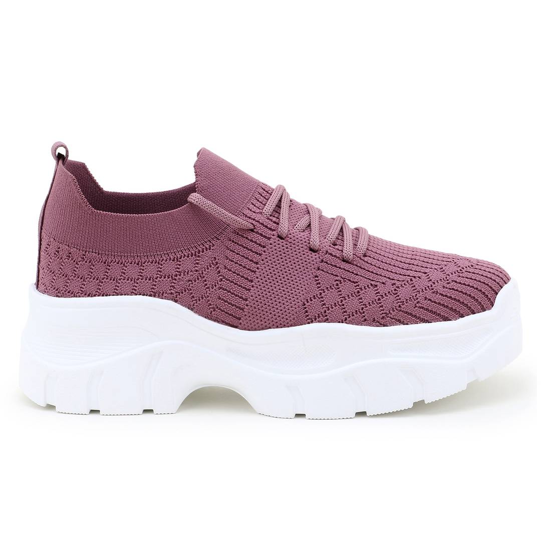 Stylish Pink Mesh Sports Shoes