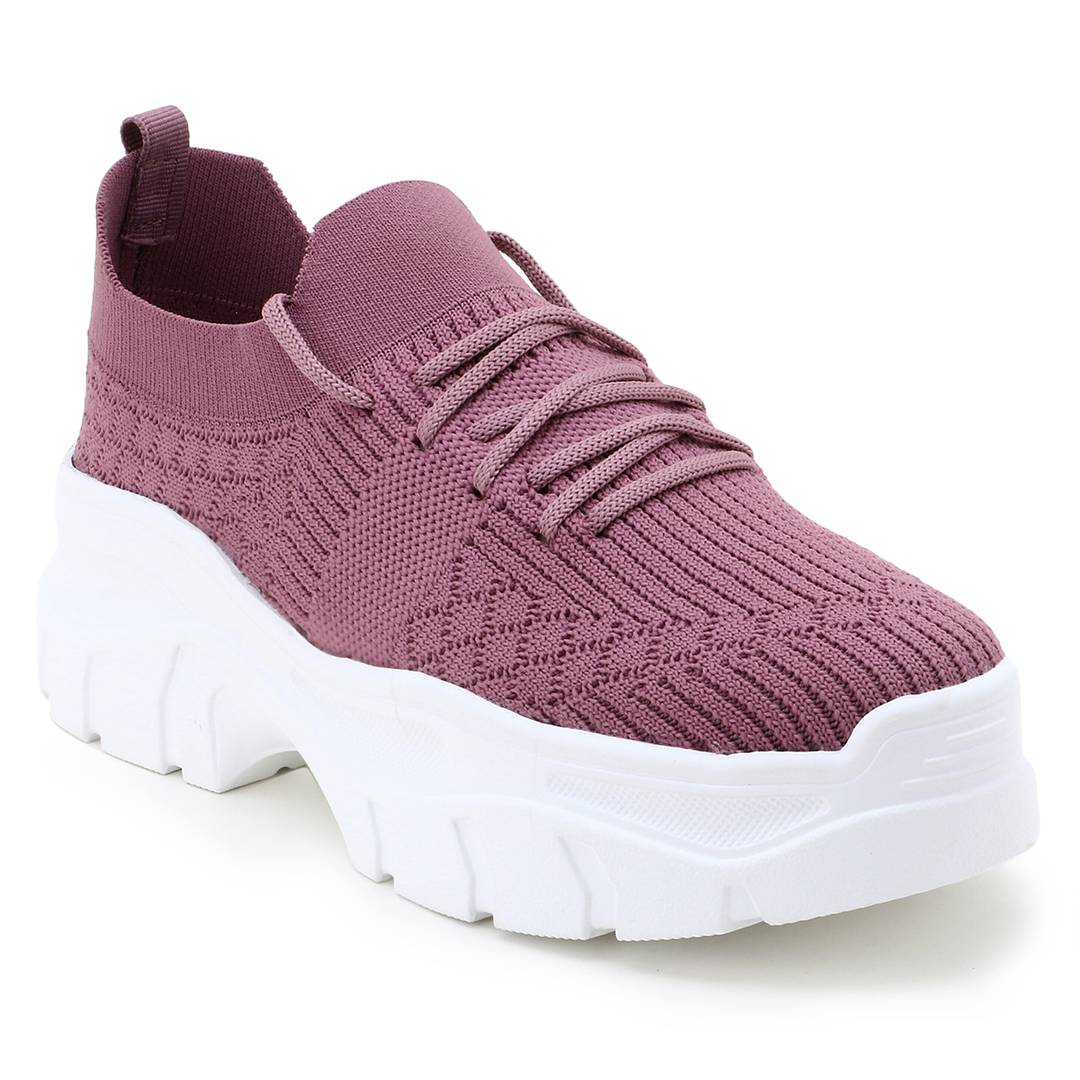 Stylish Pink Mesh Sports Shoes