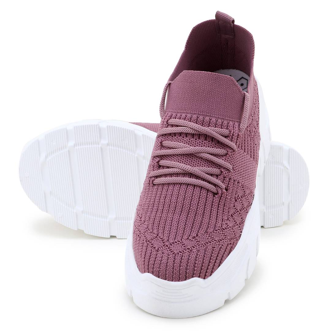 Stylish Pink Mesh Sports Shoes