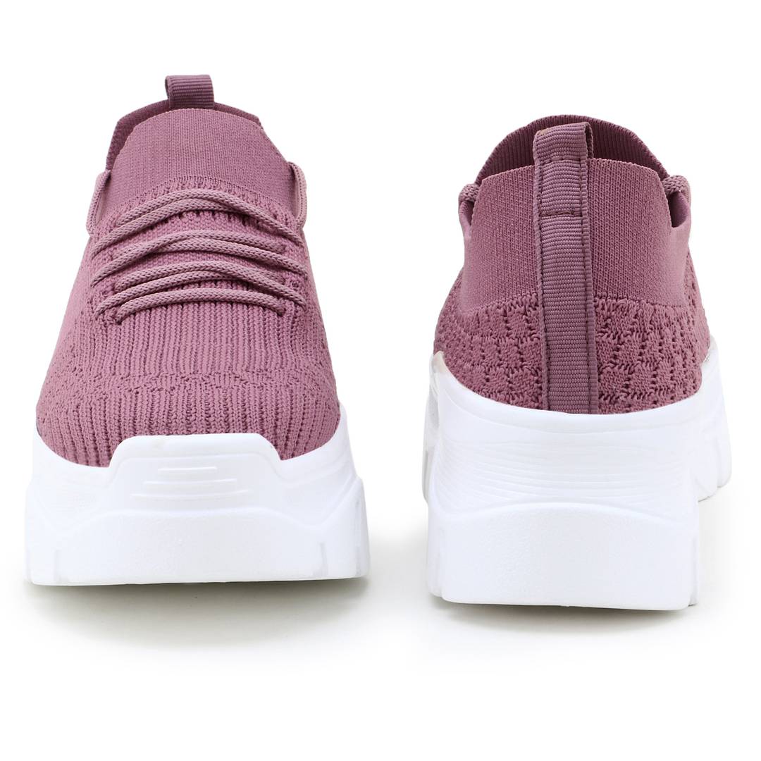 Stylish Pink Mesh Sports Shoes