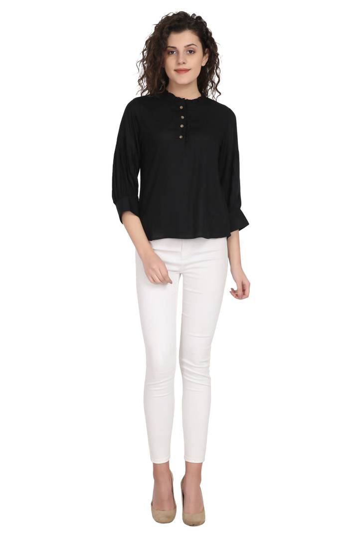 Women Rayon Solid Top