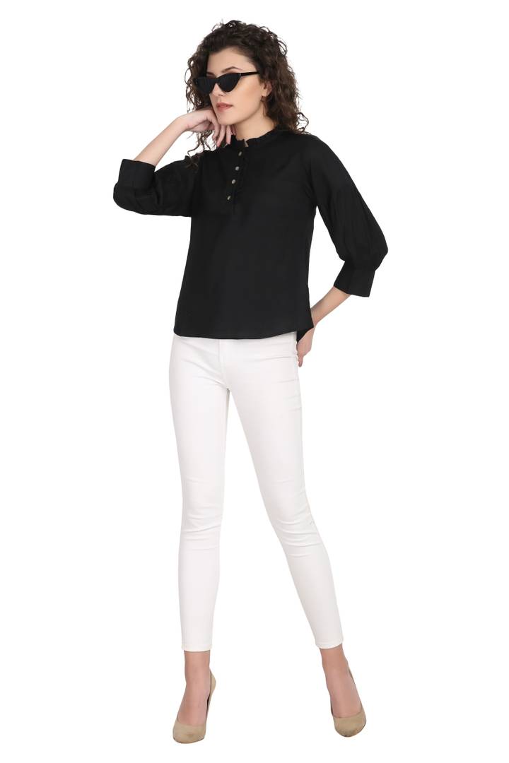 Women Rayon Solid Top