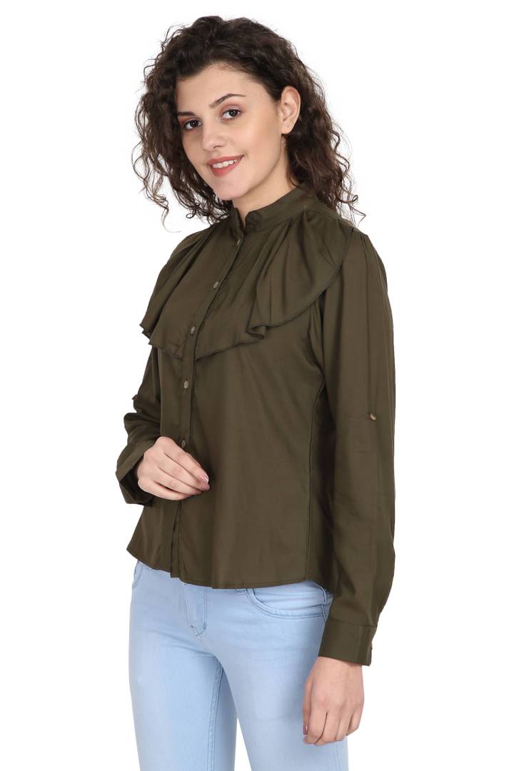 Women Rayon Solid Top