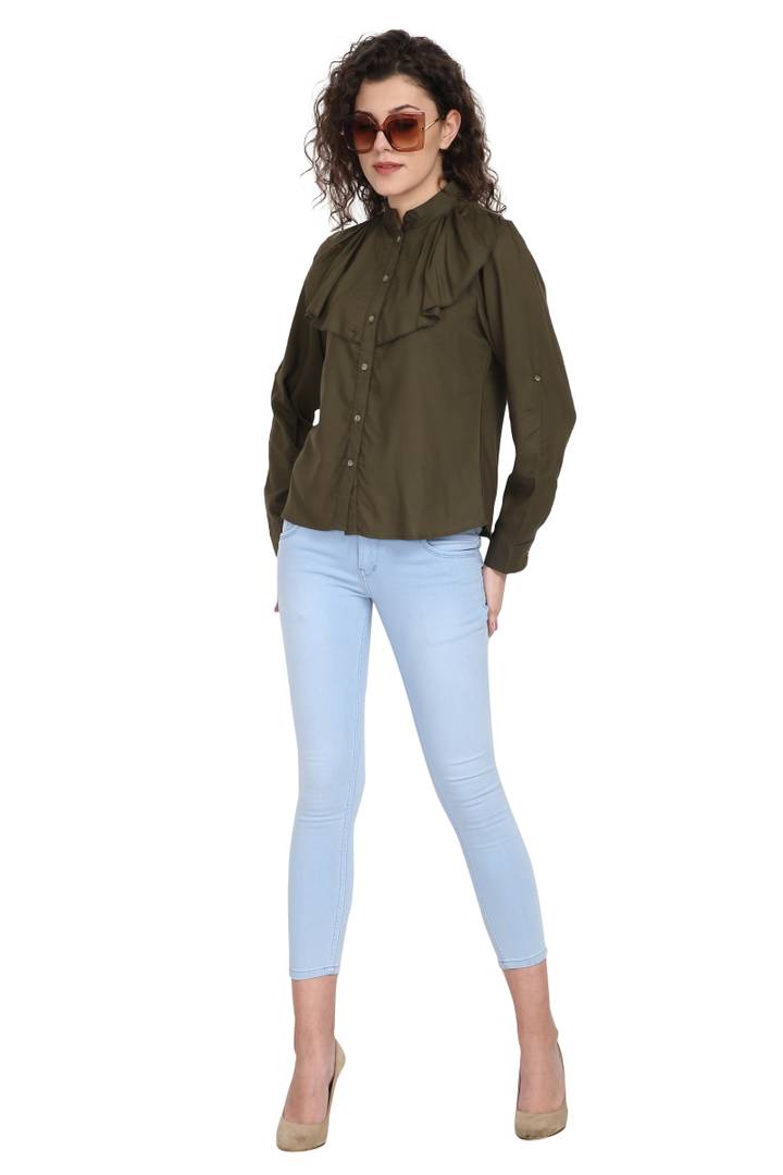 Women Rayon Solid Top