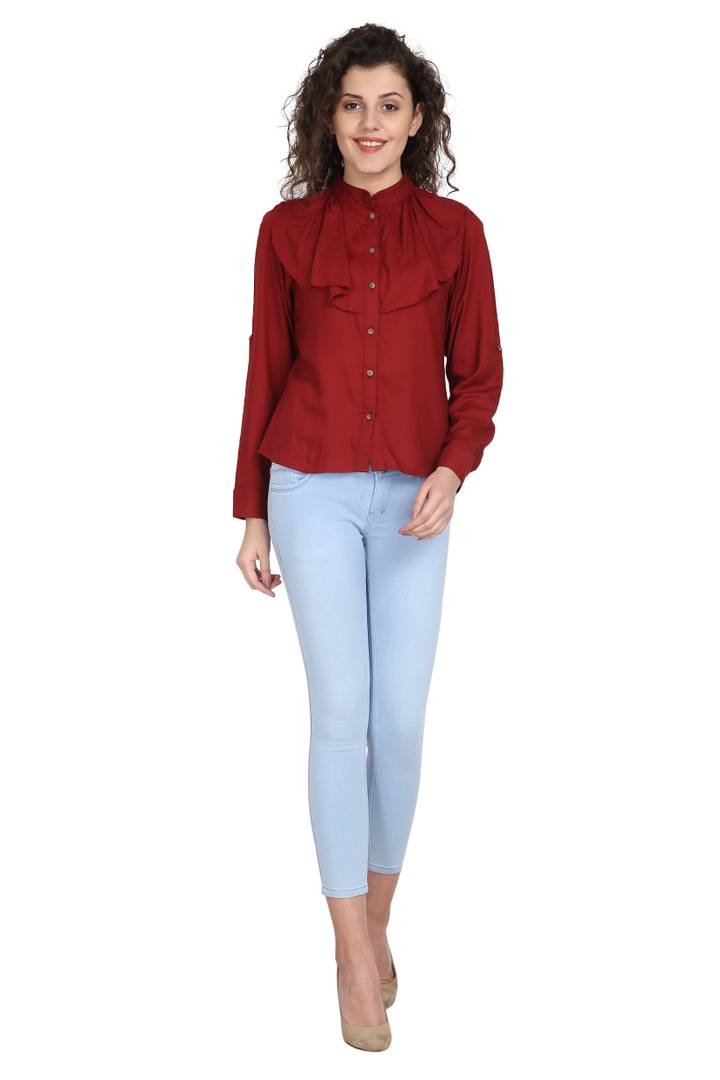 Women Rayon Solid Top