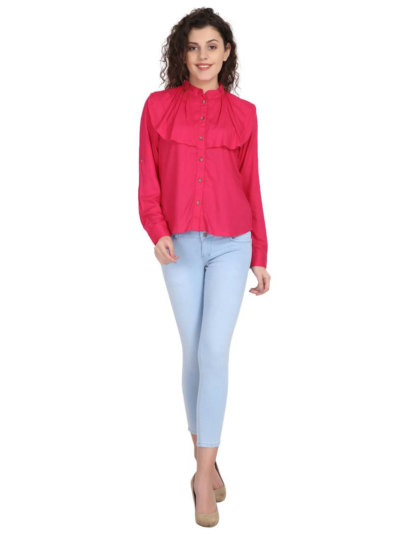 Women Rayon Solid Top