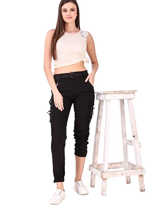 Girls Regular Fit Cargos Jeans