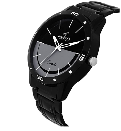 Piraso Analog Black Dial Men's Watch