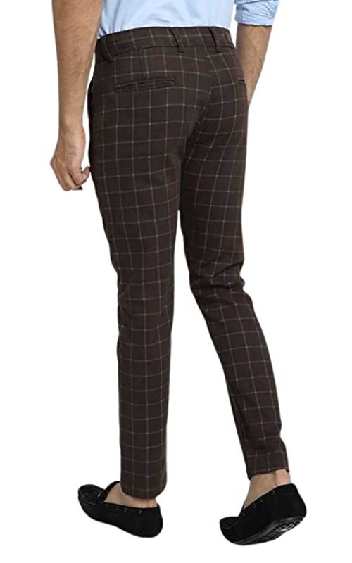 Coffee Slim Fit Casual Trousers