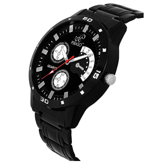 Piraso Analog Black Dial Men's Watch