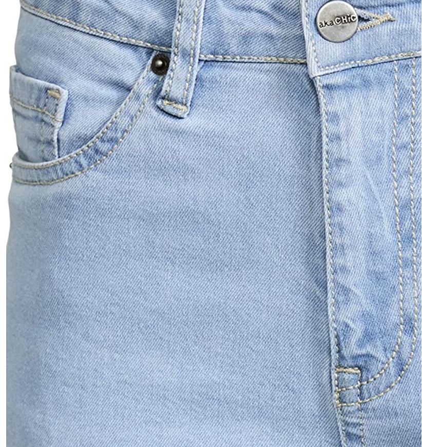 Women's Sky Blue Straight Fit Jeans