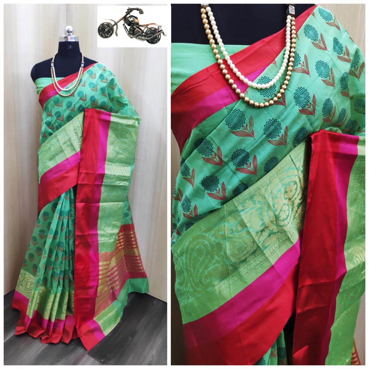 SOFT COTTON SILK WITH TABLE PRINT