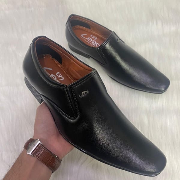 Lego Pointed Black Men's Formal Shoes