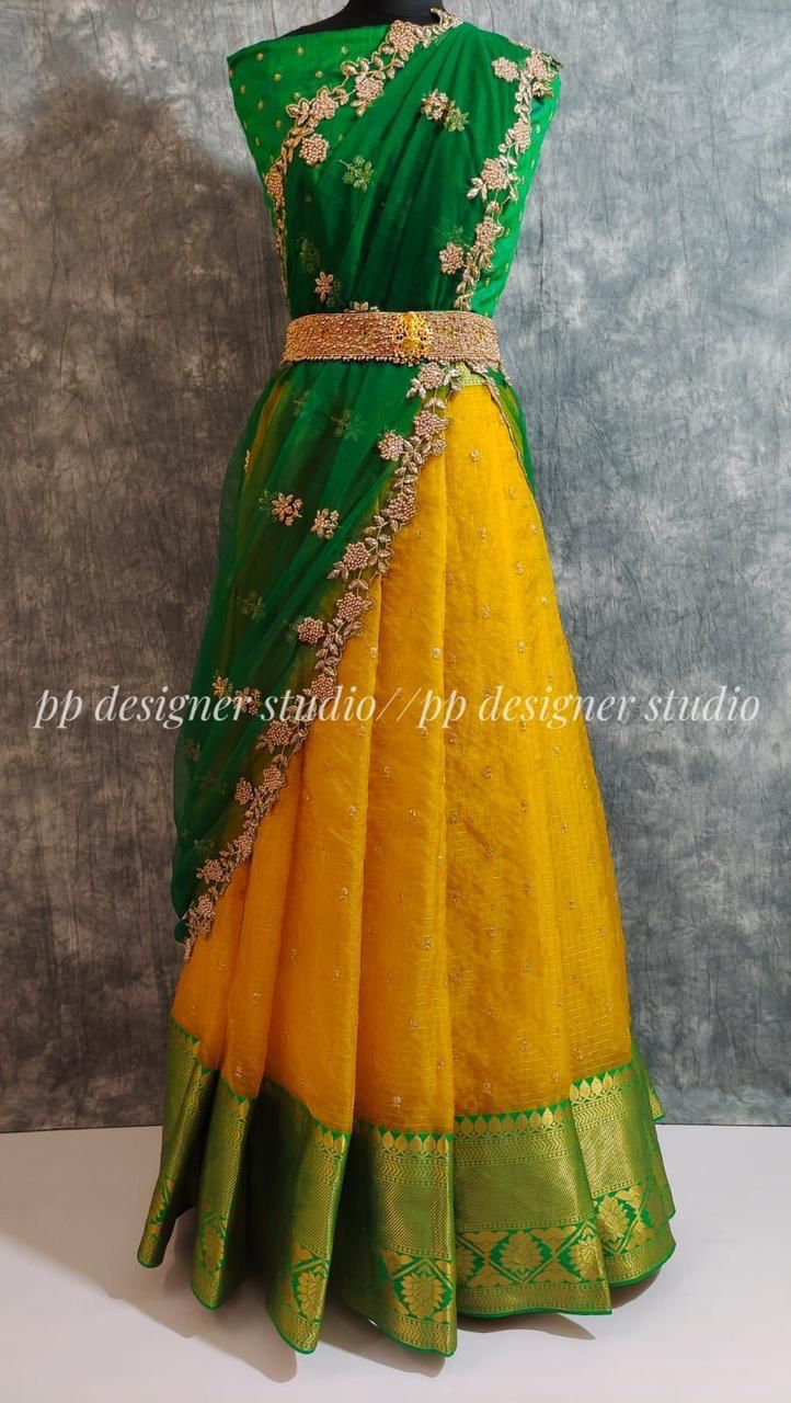 Soft designer Kanchi Organza Lehenga