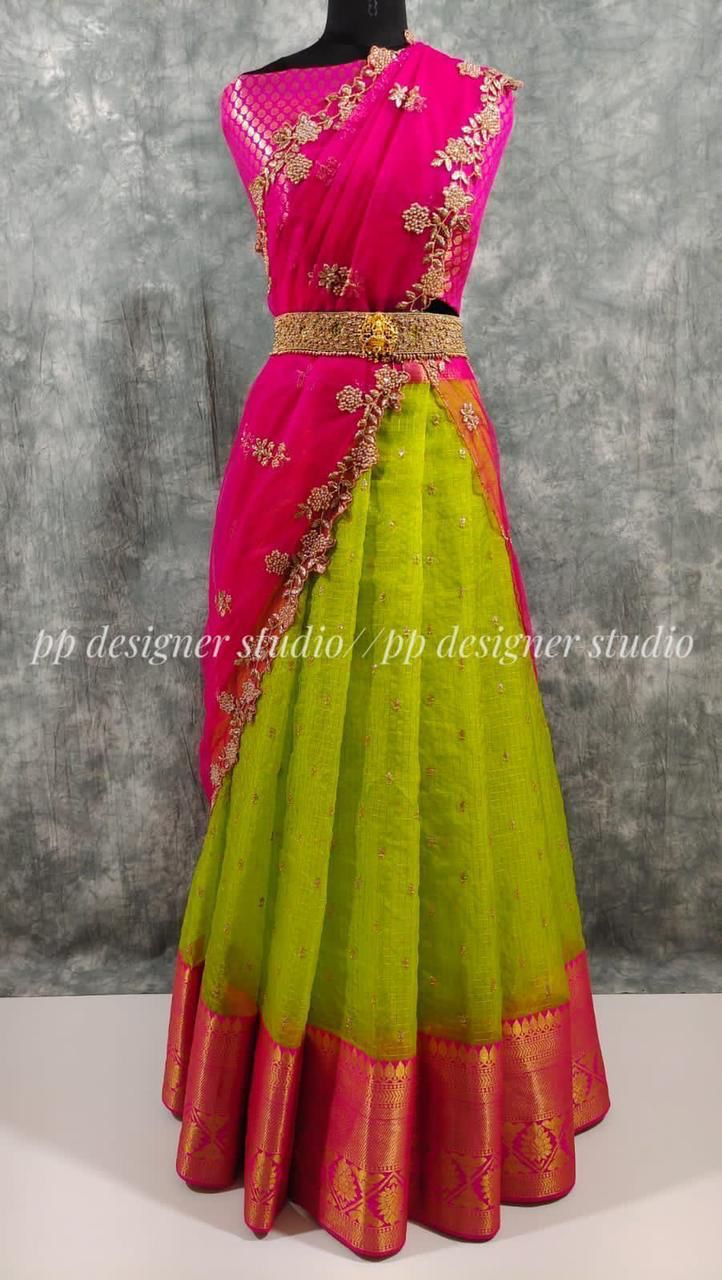 Soft designer Kanchi Organza Lehenga
