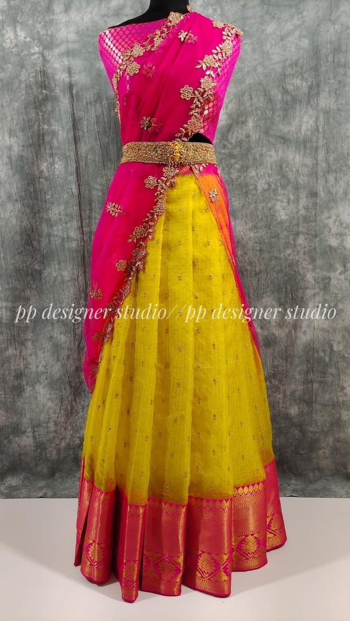Soft designer Kanchi Organza Lehenga