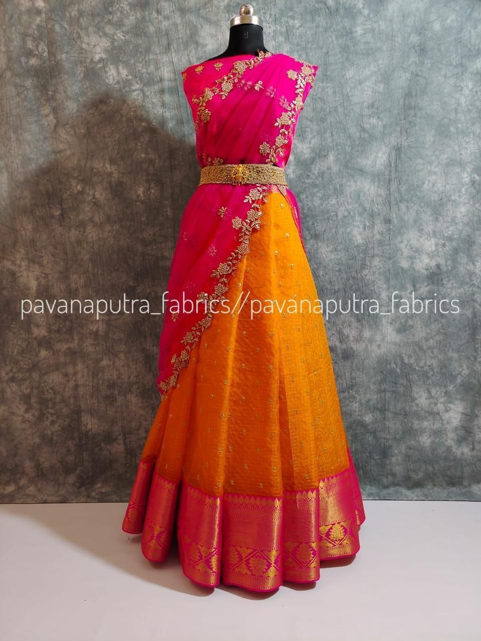Soft designer Kanchi Organza Lehenga