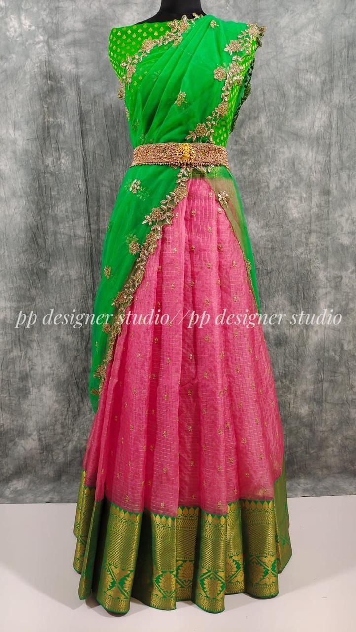 Soft designer Kanchi Organza Lehenga
