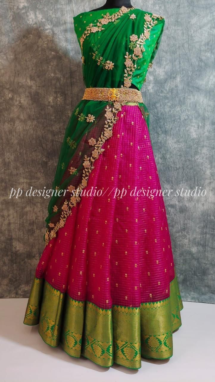 Soft designer Kanchi Organza Lehenga