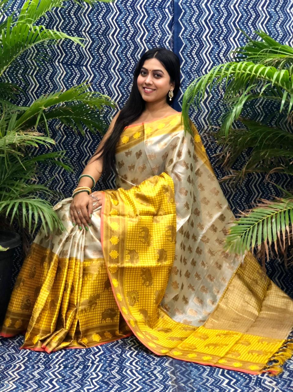 Pure Kora Muslin Silk Party Wear Saree