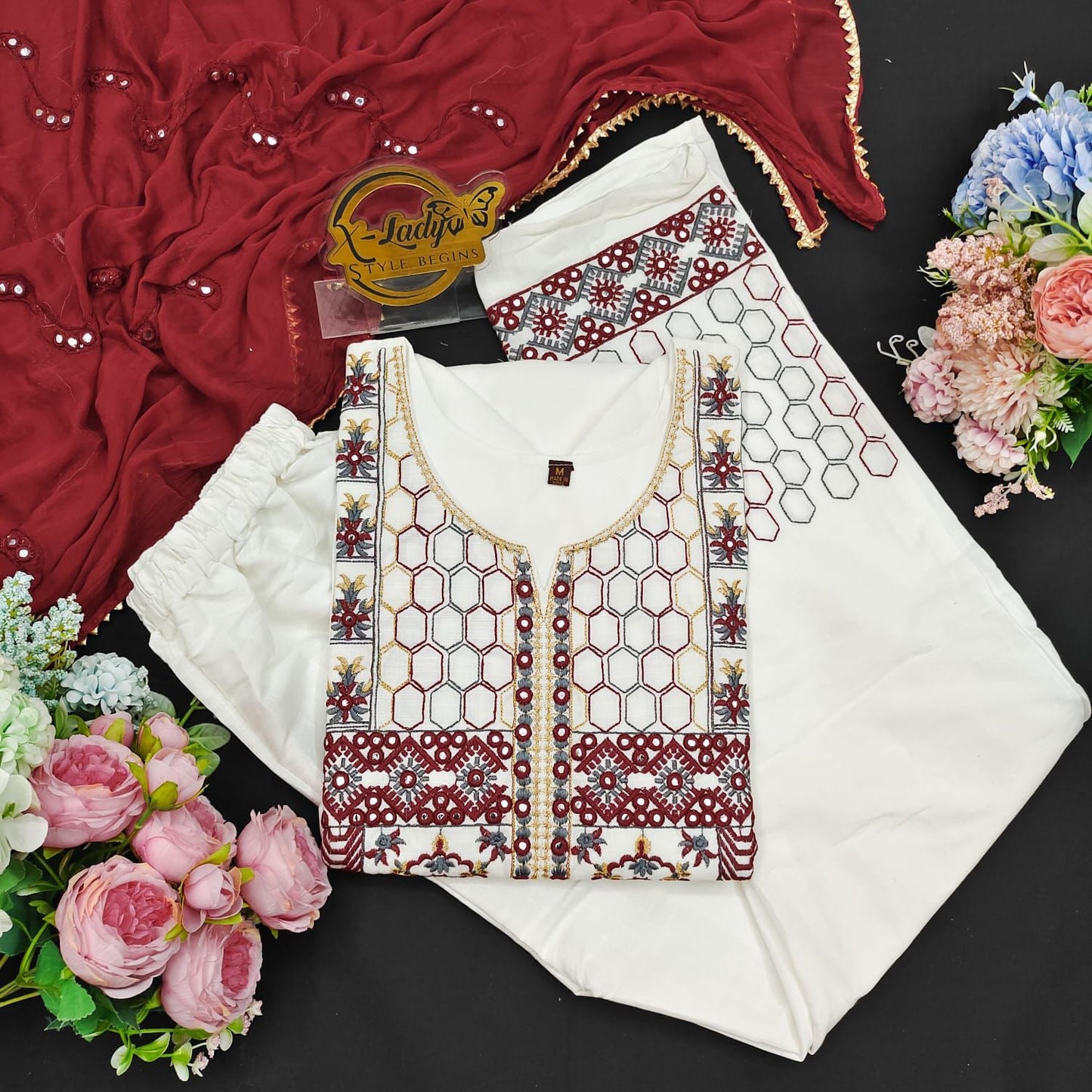 Top Plazzo Dupatta Set