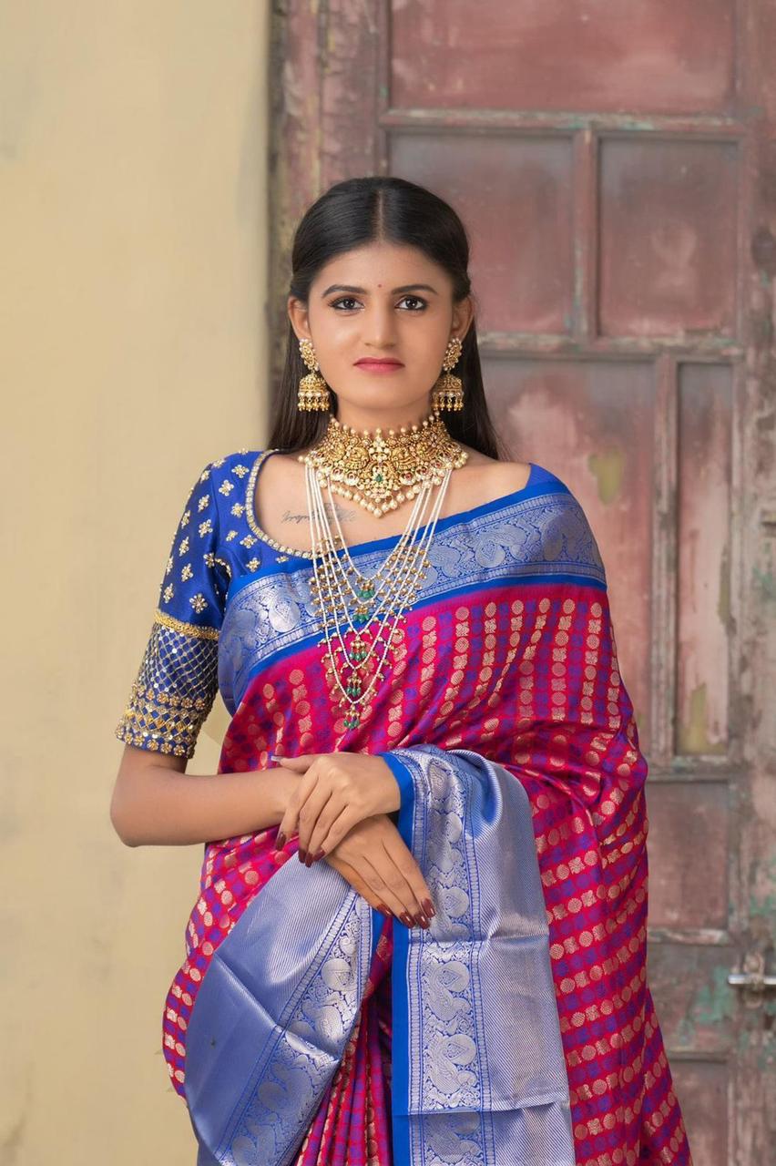 Kanjiveram pattu Zari Silk Saree