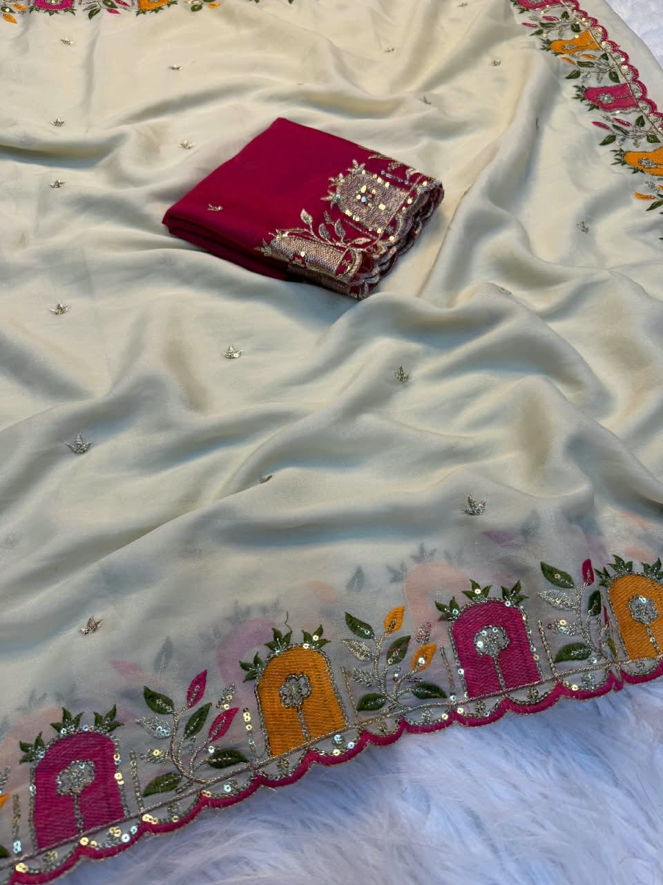 Georgette Silk Saree