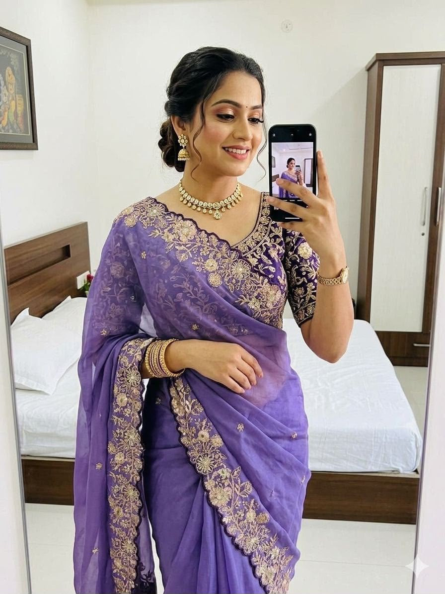 Georgette Sequence Saree