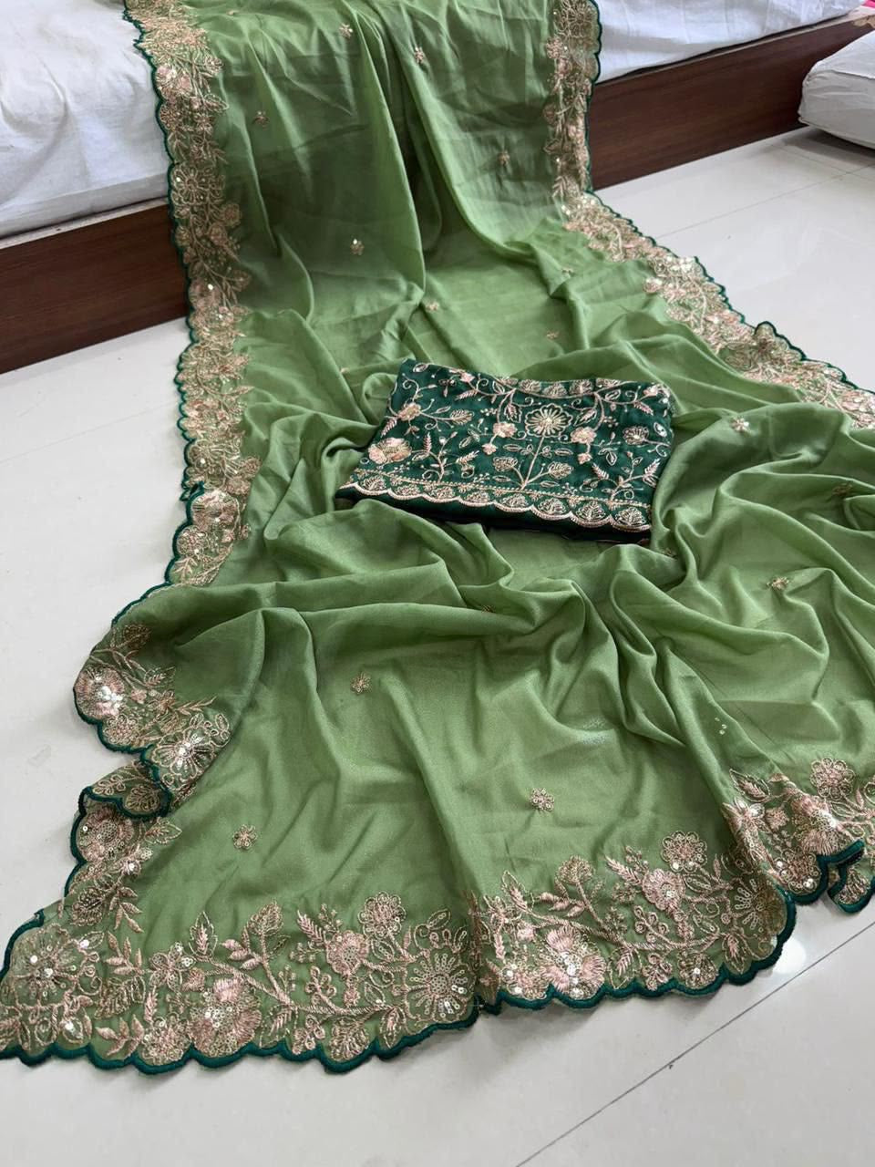 Georgette Sequence Saree