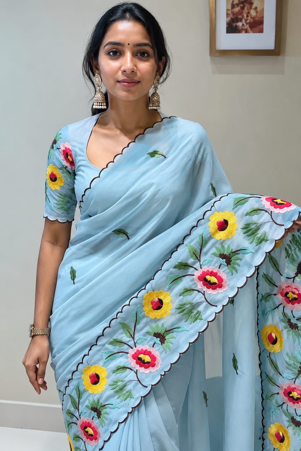 Georgette designer embroidered