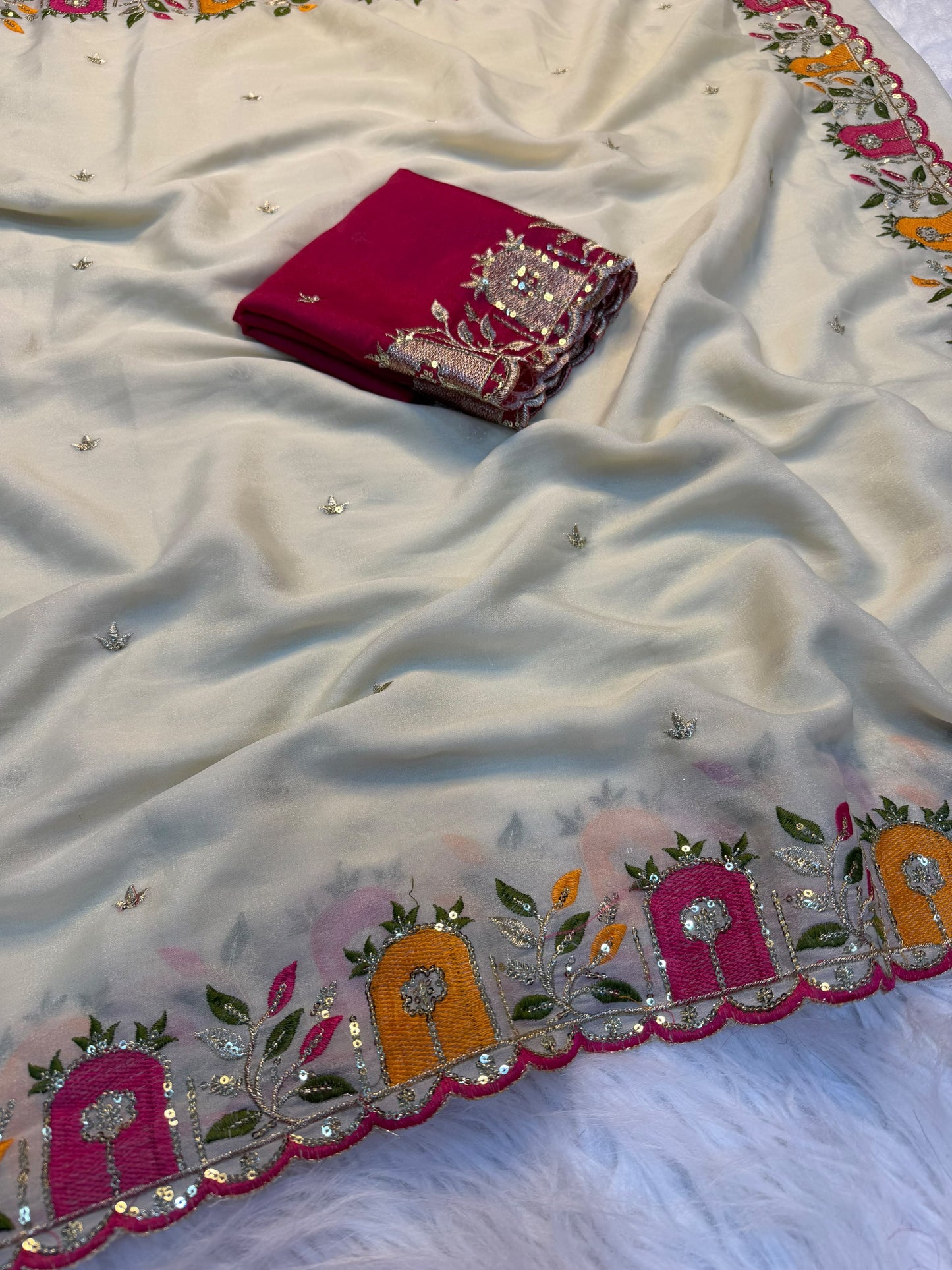 Georgette Silk Saree