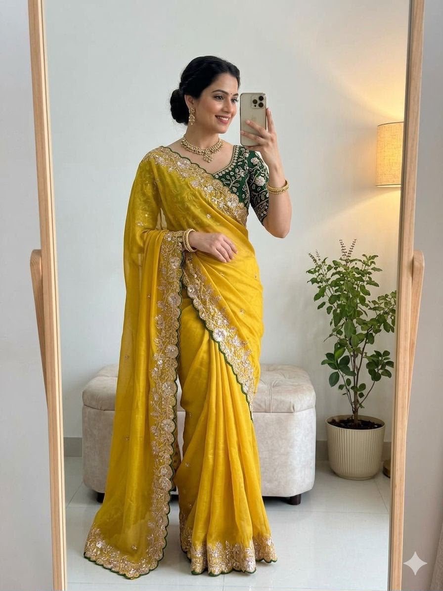 Georgette Sequence Saree