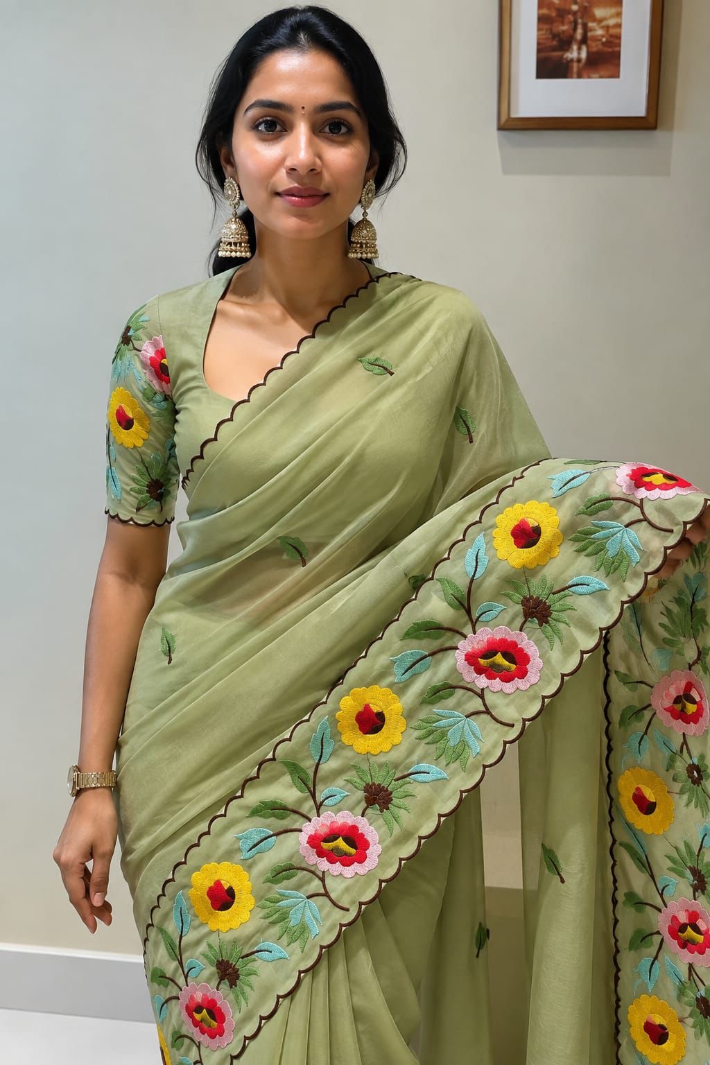 Georgette designer embroidered