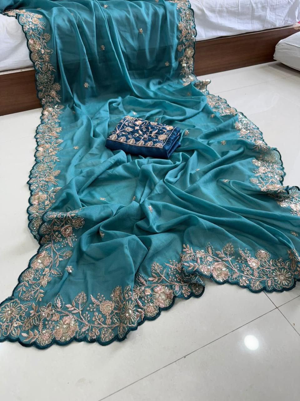 Georgette Sequence Saree