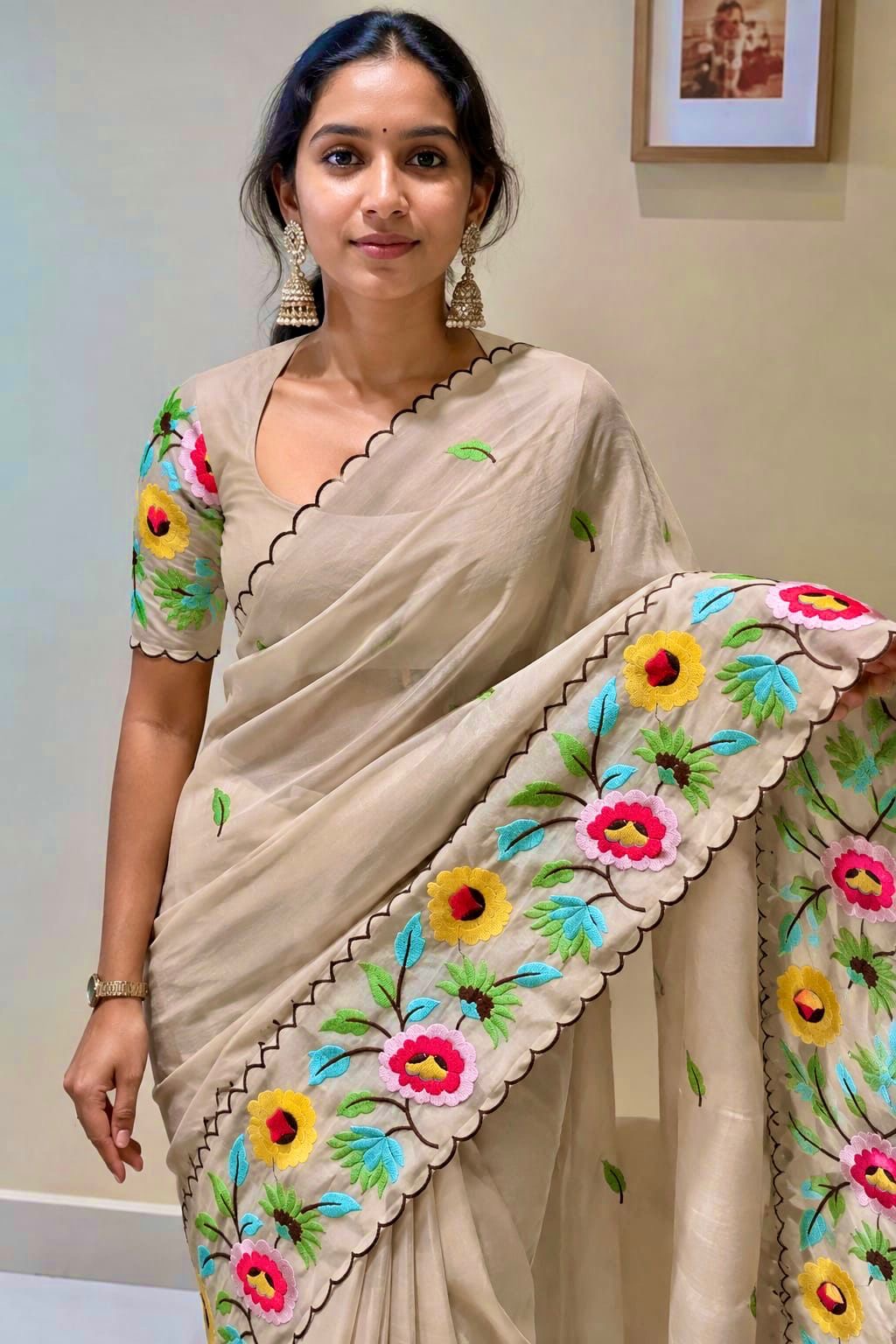 Georgette designer embroidered