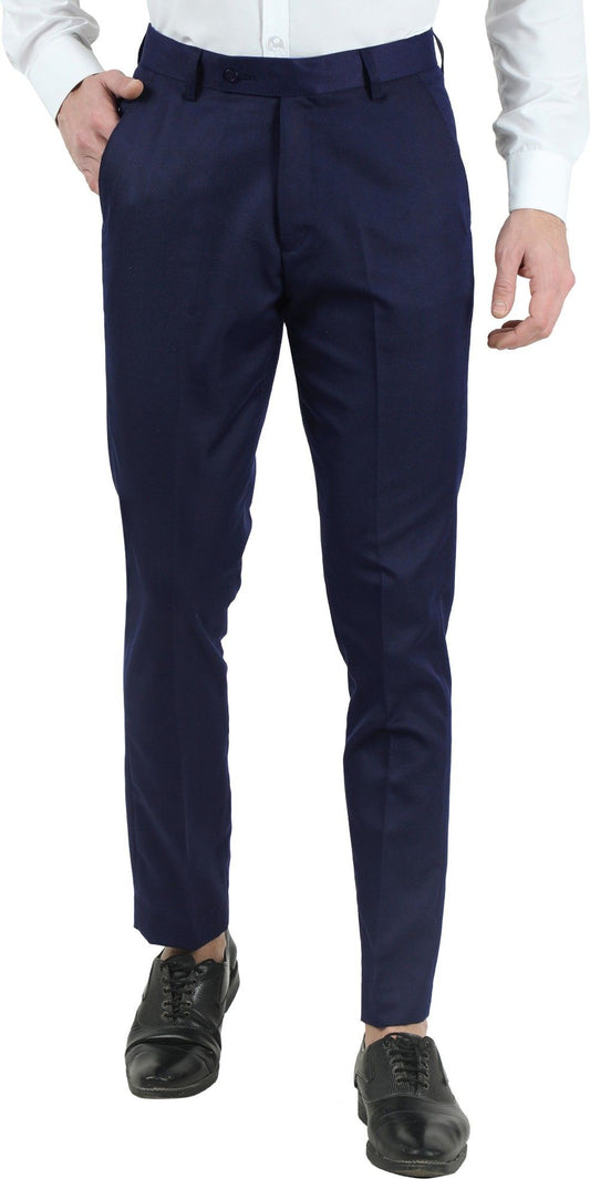Men's Slim Fit Solid Formal Trouser
