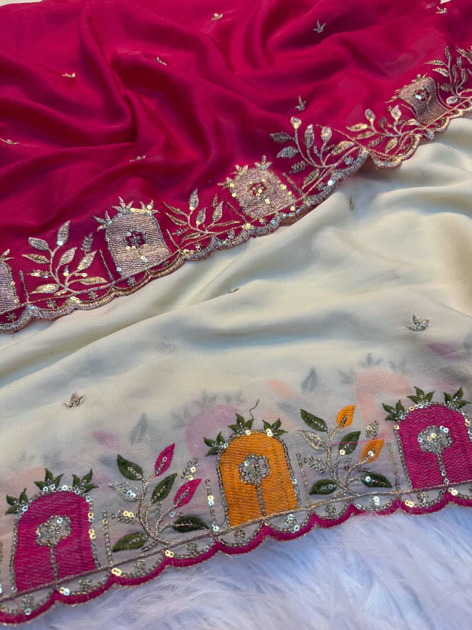 Georgette Silk Saree