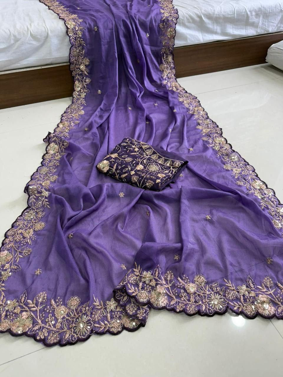 Georgette Sequence Saree