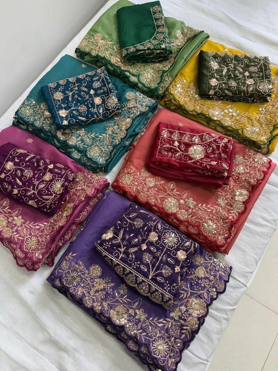 Georgette Sequence Saree