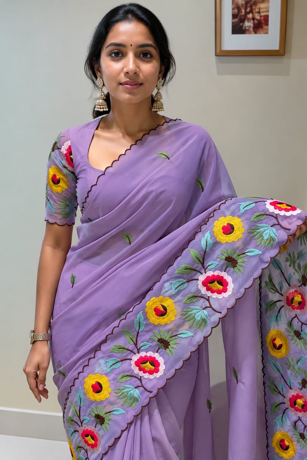Georgette designer embroidered